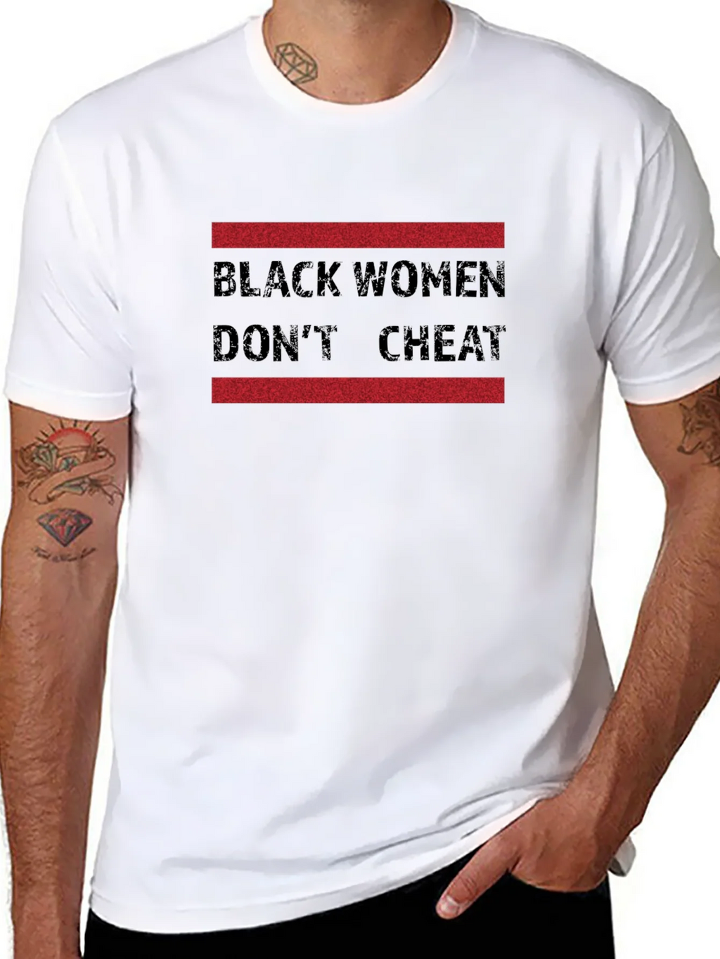 Black Women Dont Cheat Graphic Tee product image 7