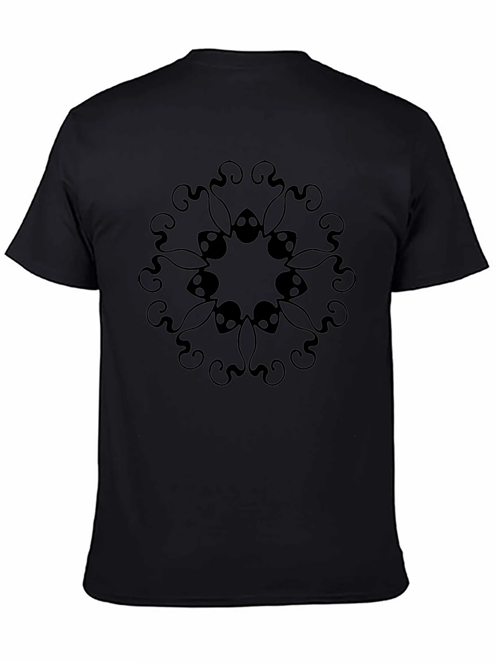 Mens Black Graphic Tee - Mandala Design product image 2