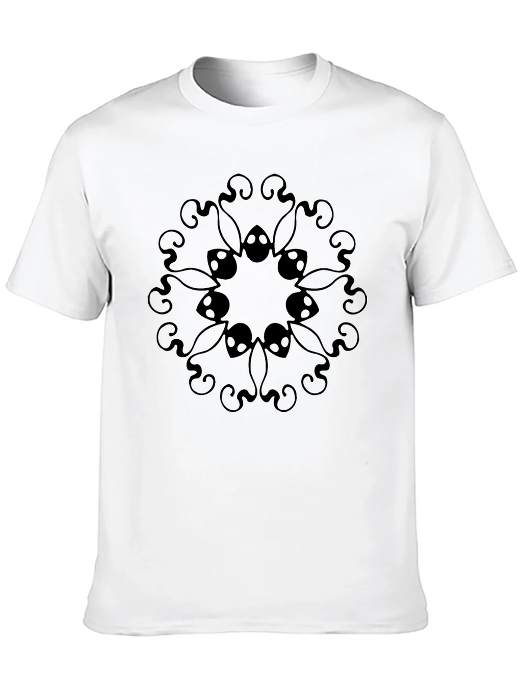Mens Black Graphic Tee - Mandala Design product image 6