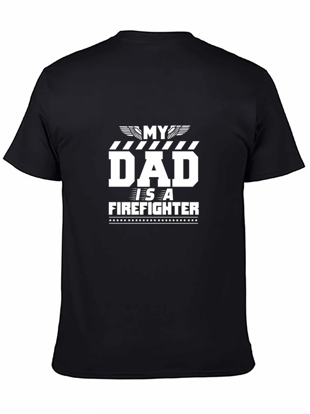 My Dad Is A Firefighter Black T-Shirt product image 4
