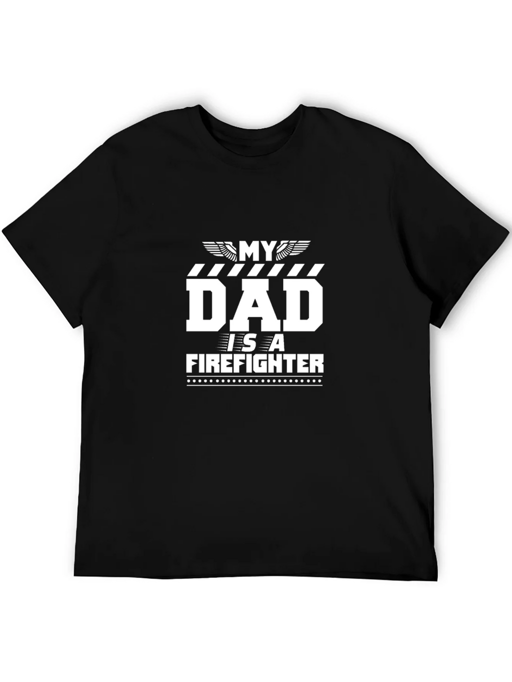 My Dad Is A Firefighter Black T-Shirt product image 5