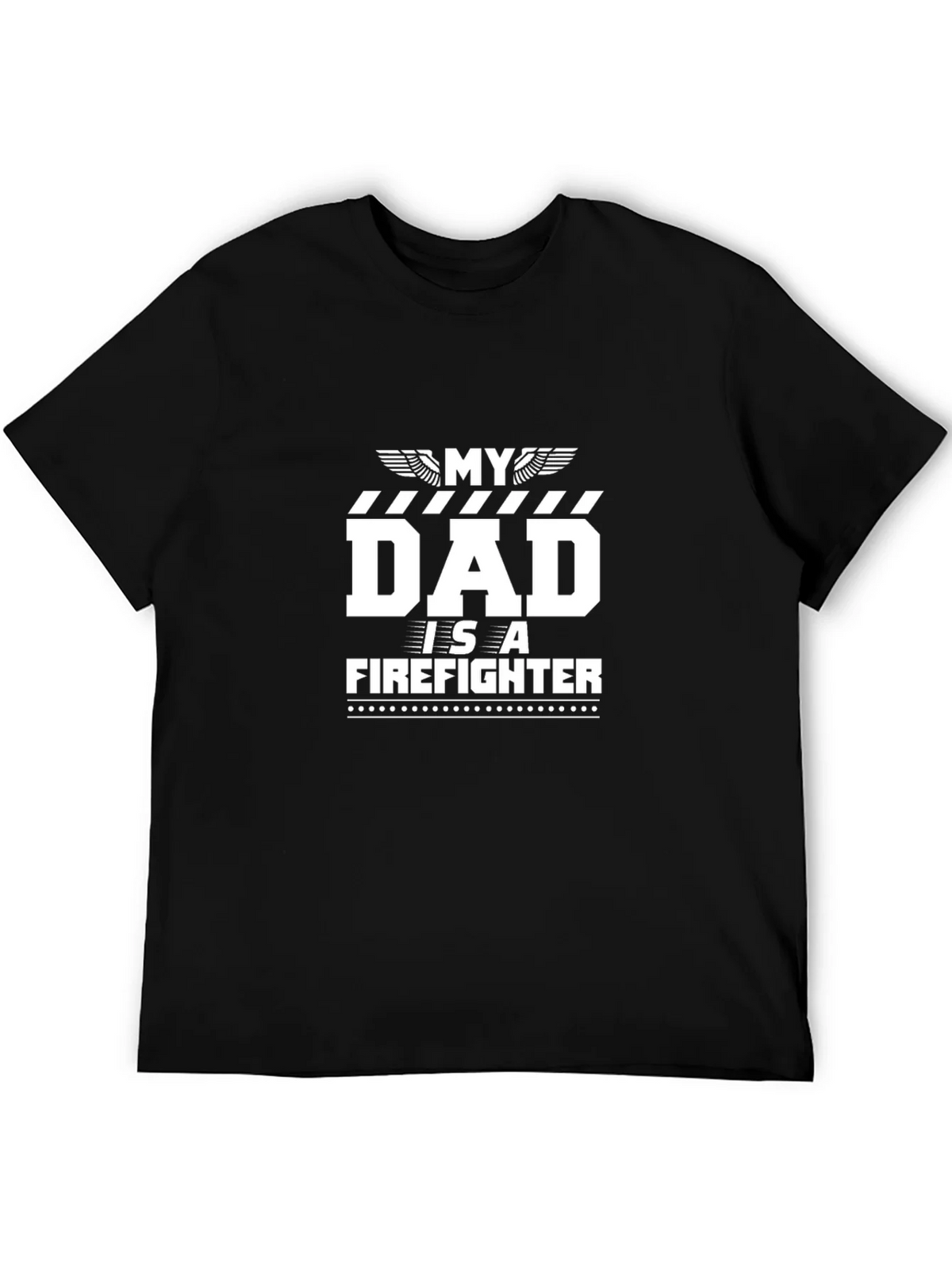 My Dad Is A Firefighter Black T-Shirt product image 5