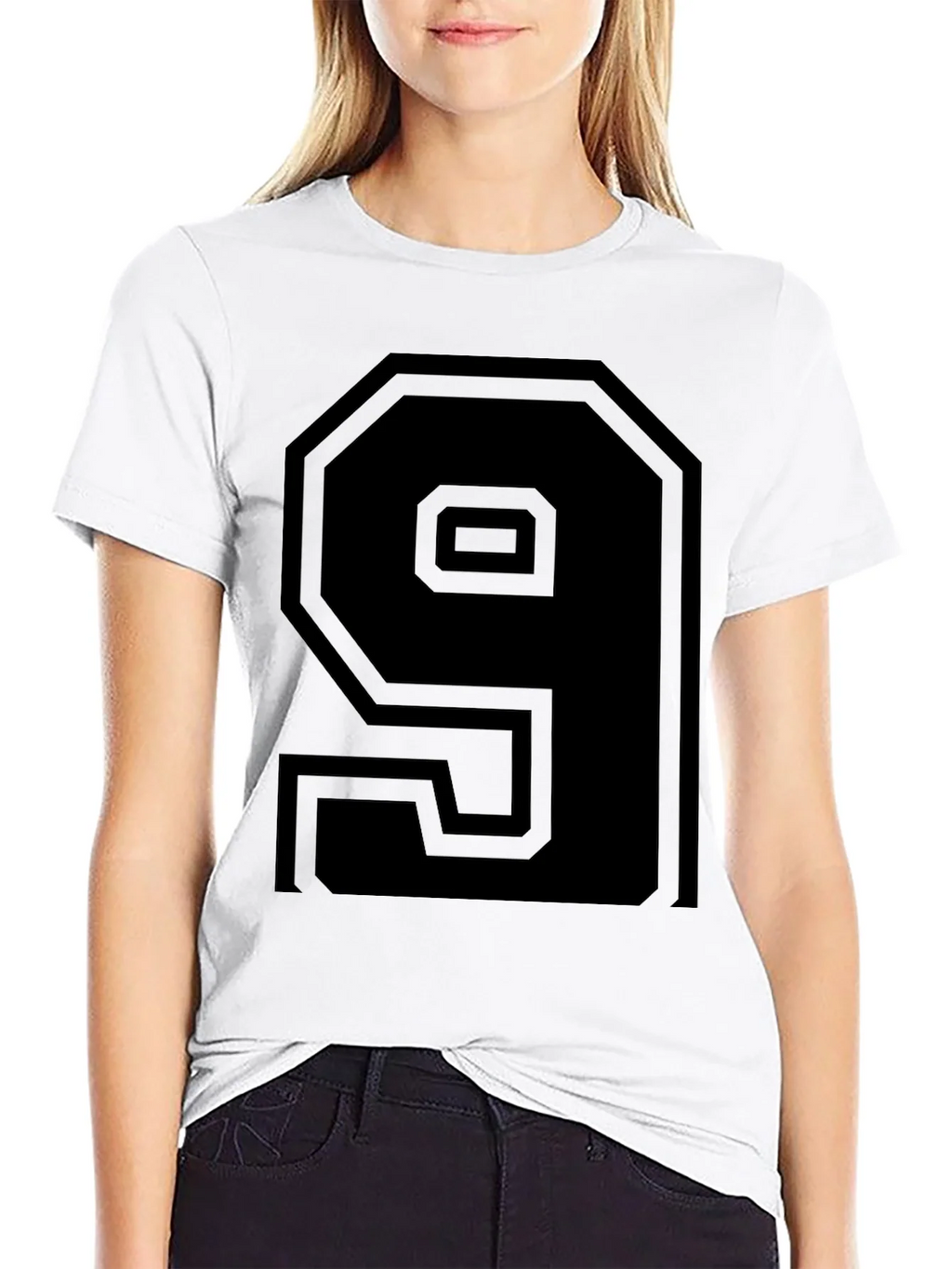 Mens Black Number 9 Graphic Tee Shirt product image 8