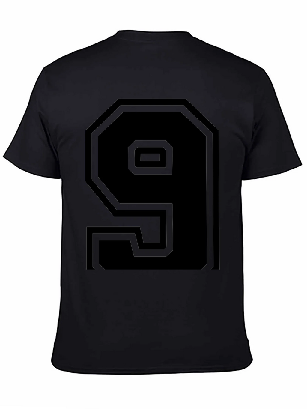 Mens Black Number 9 Graphic Tee Shirt product image 4