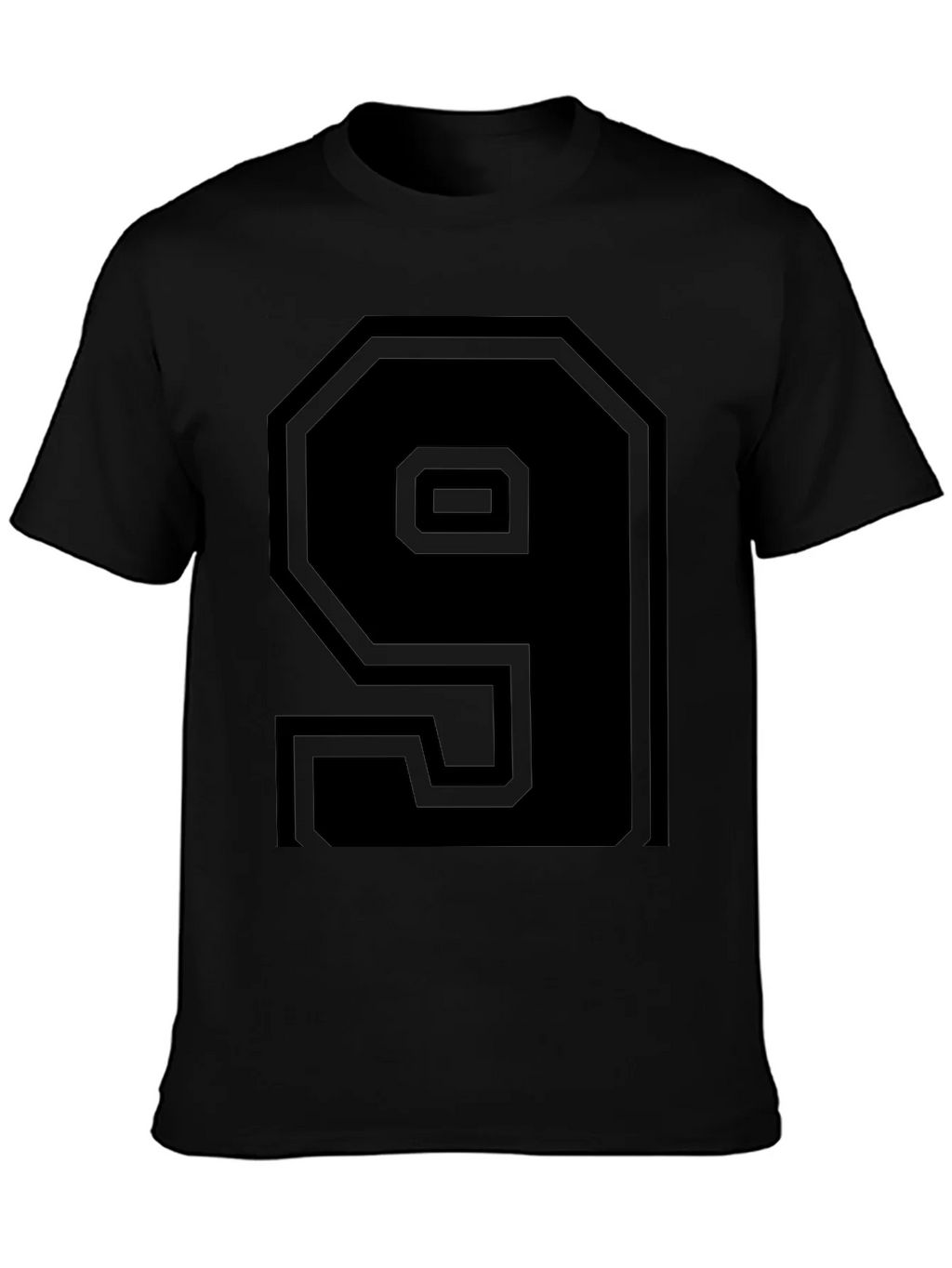 Mens Black Number 9 Graphic Tee Shirt product image 3