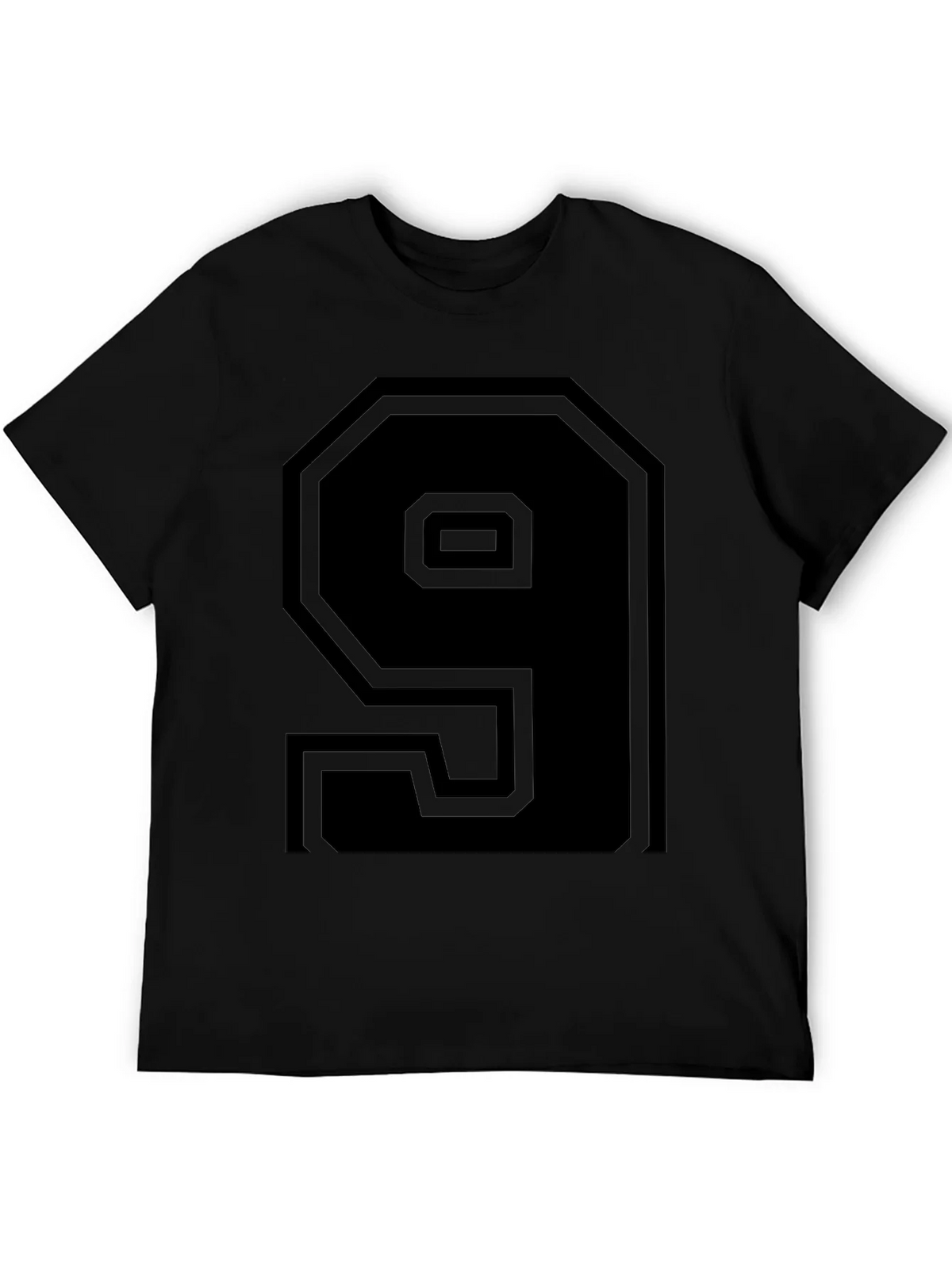Mens Black Number 9 Graphic Tee Shirt product image 5