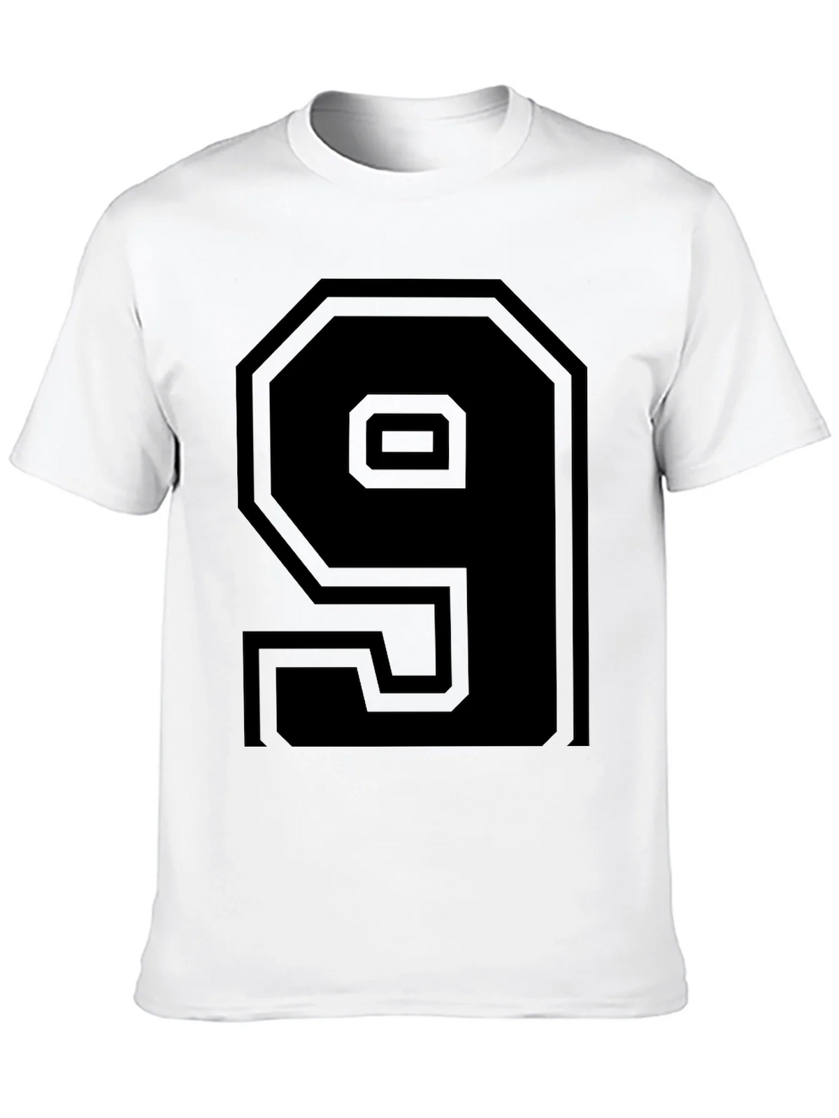 Mens Black Number 9 Graphic Tee Shirt product image 9