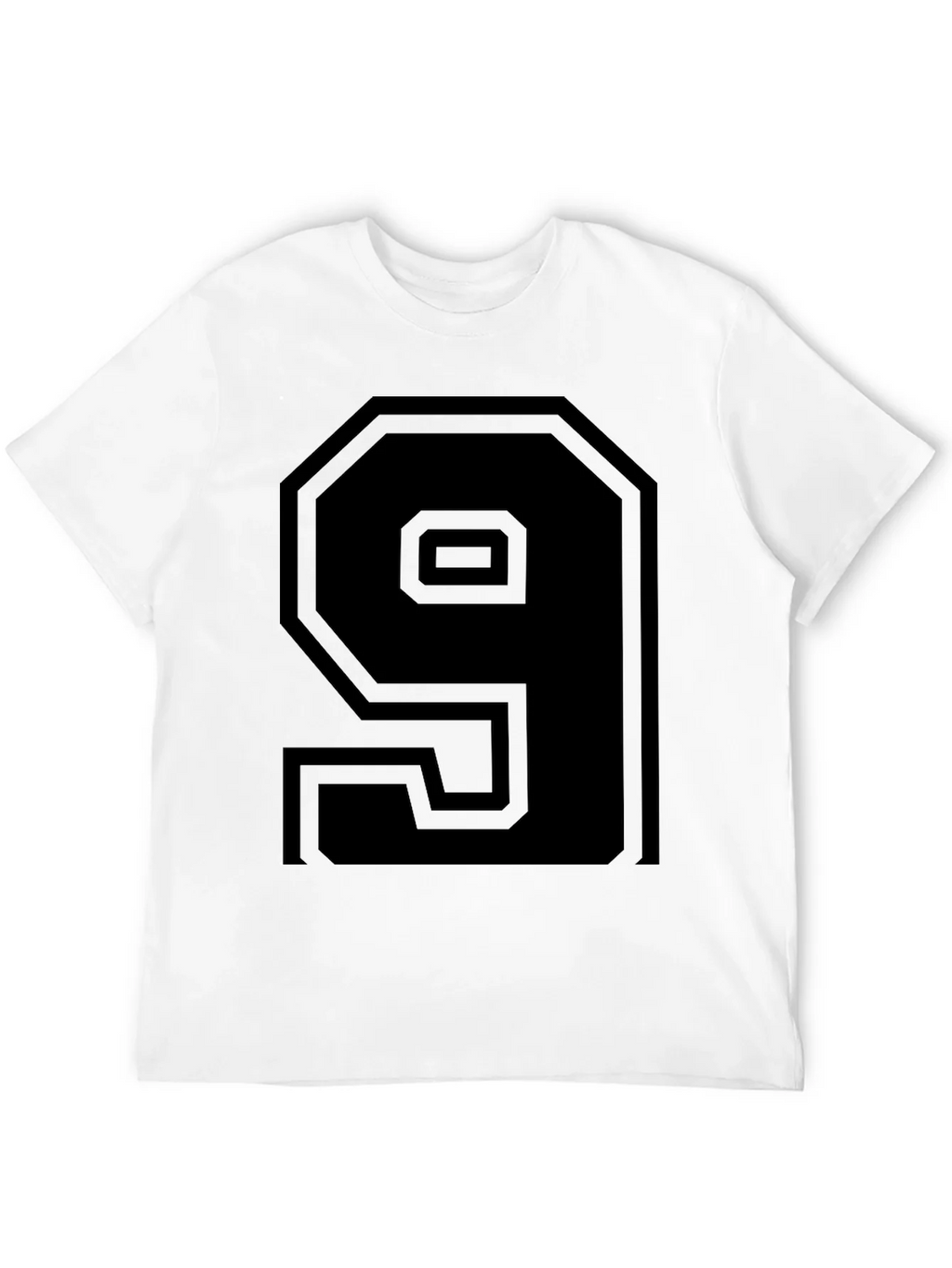 Mens Black Number 9 Graphic Tee Shirt product image 11