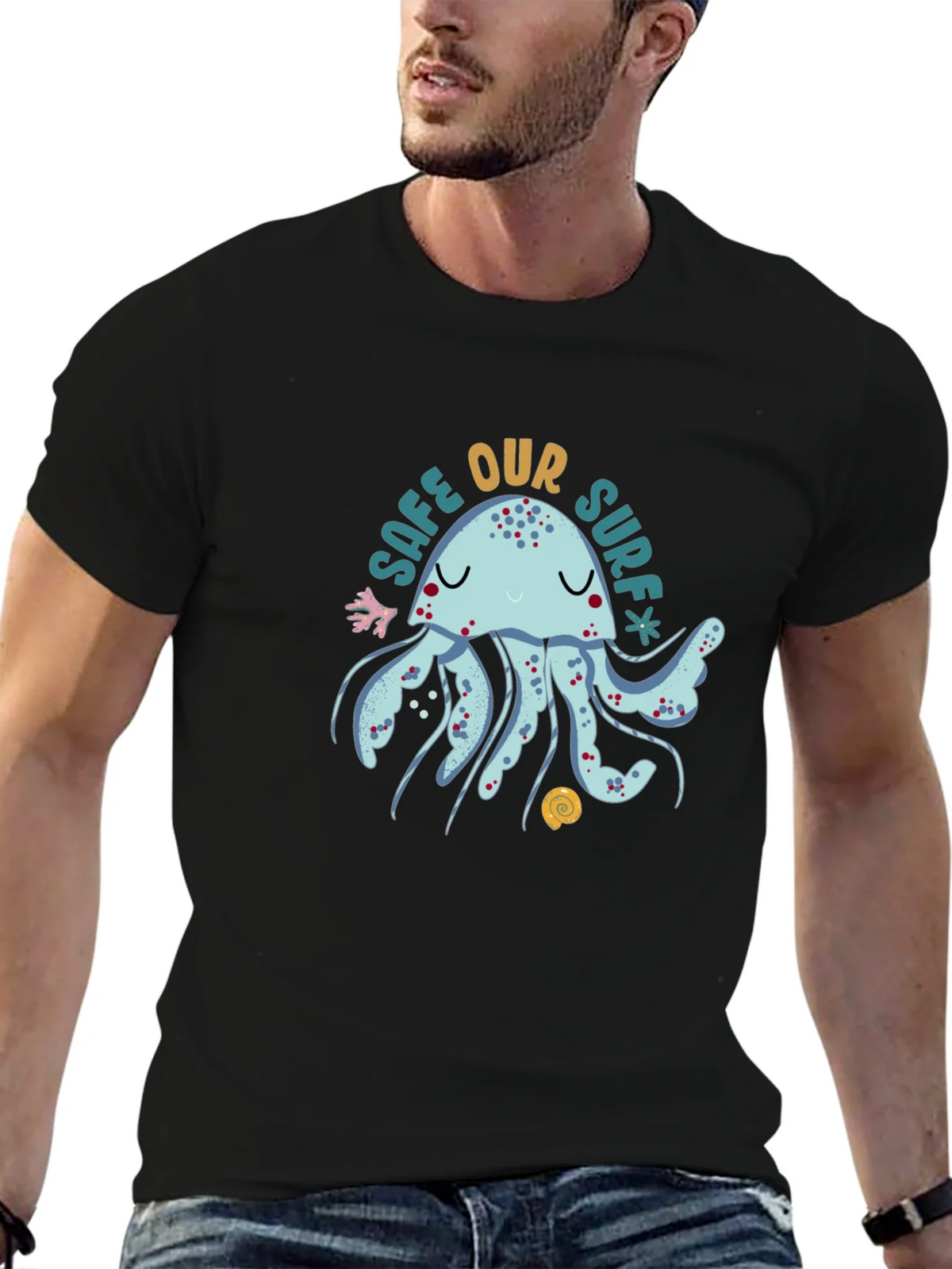 Save Our Surf Jellyfish Graphic Tee - Soft Cotton Comfort product image 4
