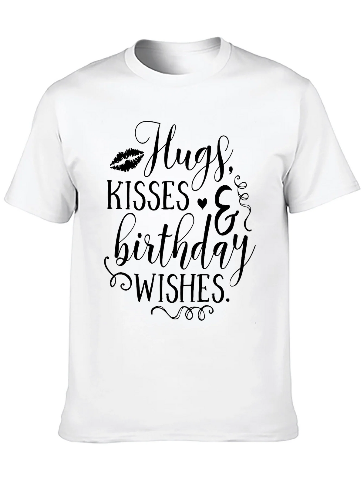 Hugs Kisses & Birthday Wishes Black T-Shirt product image 9