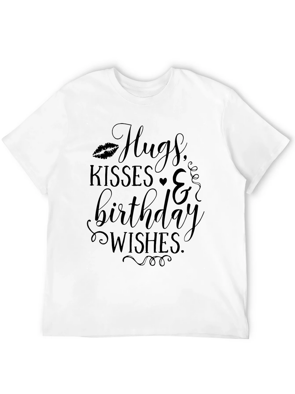 Hugs Kisses & Birthday Wishes Black T-Shirt product image 11