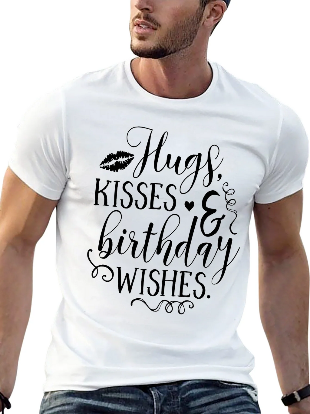 Hugs Kisses & Birthday Wishes Black T-Shirt product image 12
