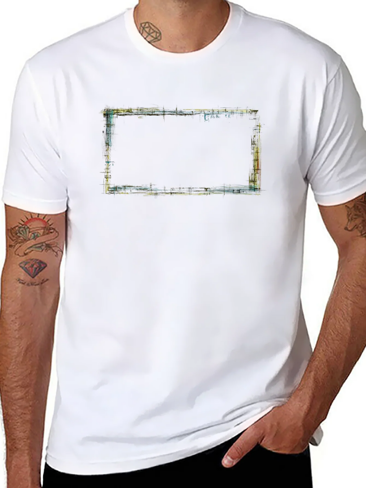 Abstract Framed Graphic Tee - Modern Artistic Design product image 6