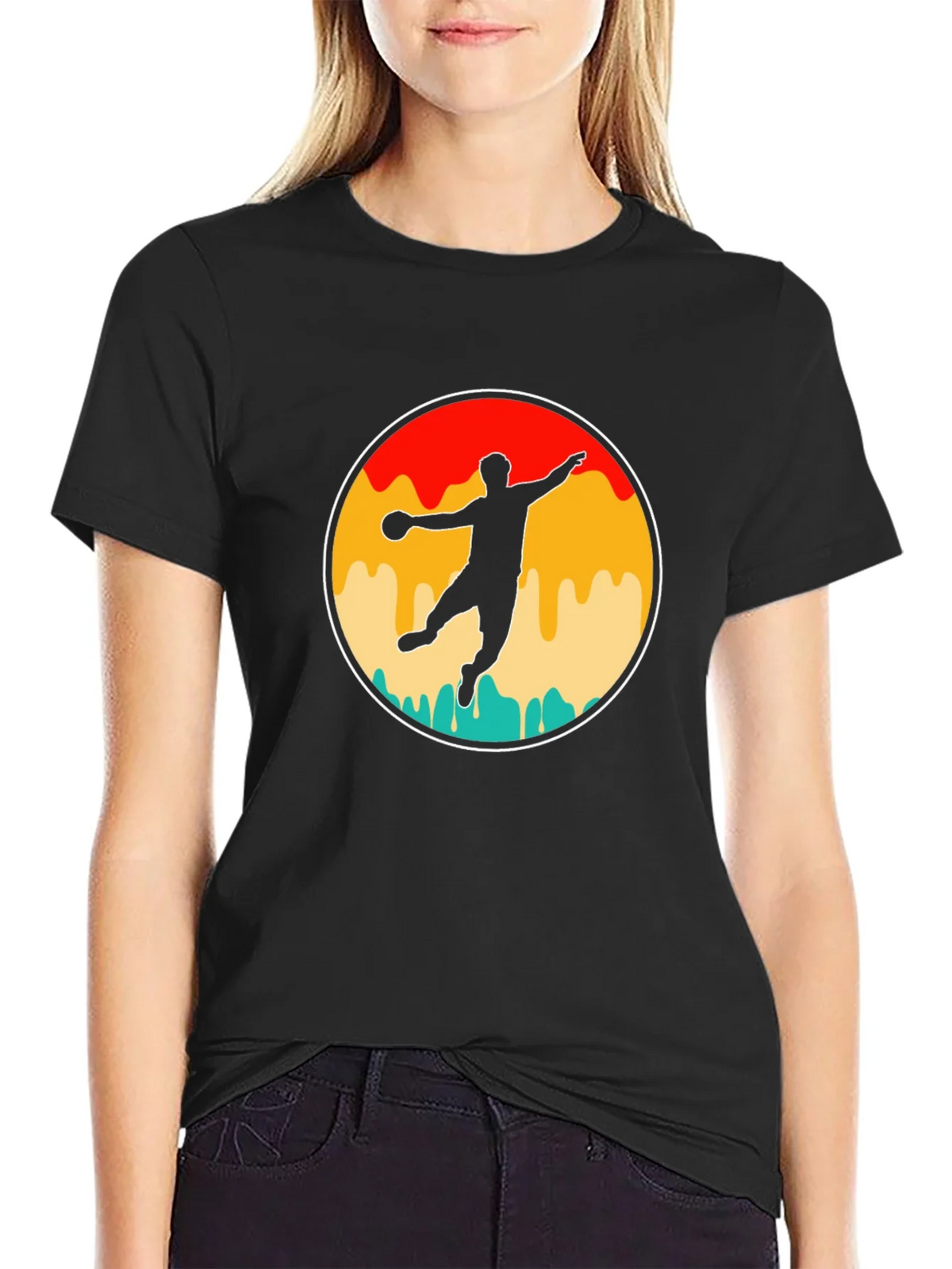 Retro Handball Player T-Shirt product image 2