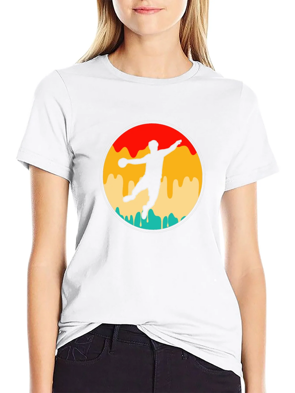 Retro Handball Player T-Shirt product image 7
