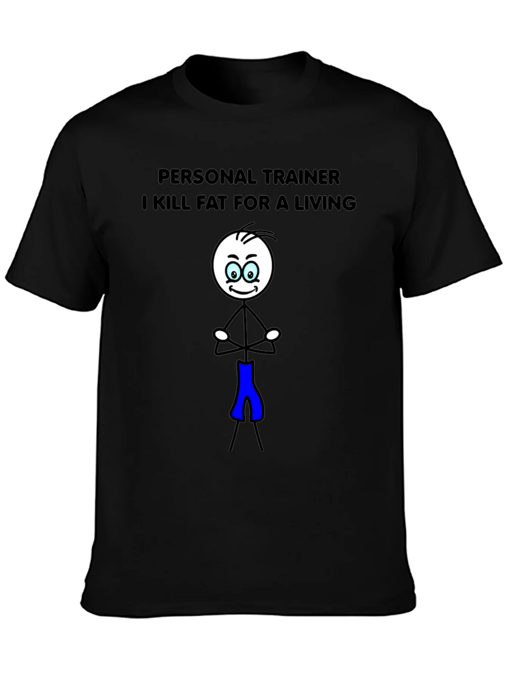 Personal Trainer Stick Figure Graphic T-Shirt product image 3