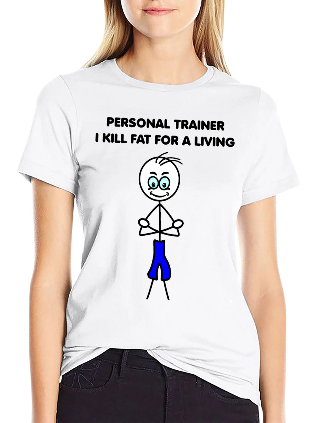 Personal Trainer Stick Figure Graphic T-Shirt product image 8