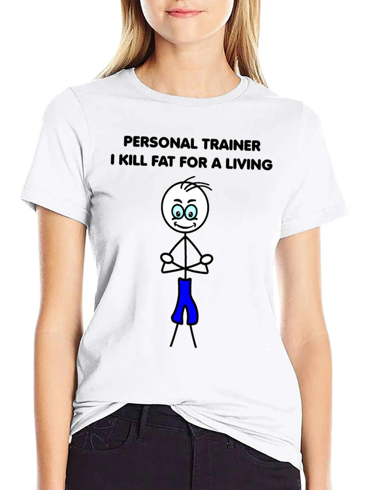 Personal Trainer Stick Figure Graphic T-Shirt product image 8