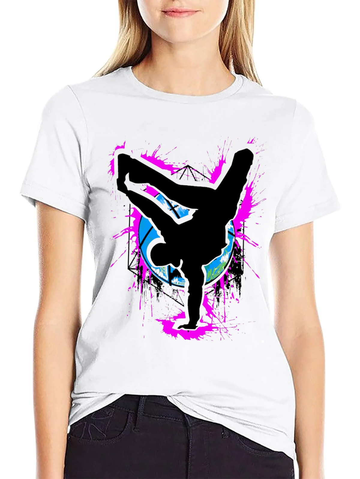 Breakdancer Graphic Tee - Retro Style Black T-Shirt product image 8