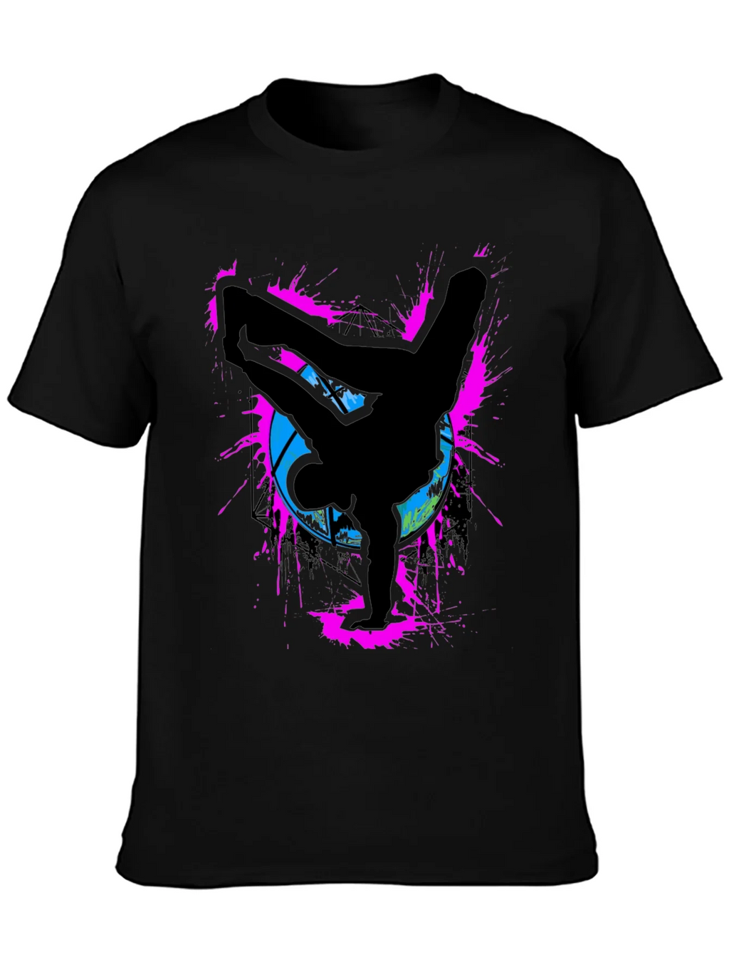 Breakdancer Graphic Tee - Retro Style Black T-Shirt product image 3