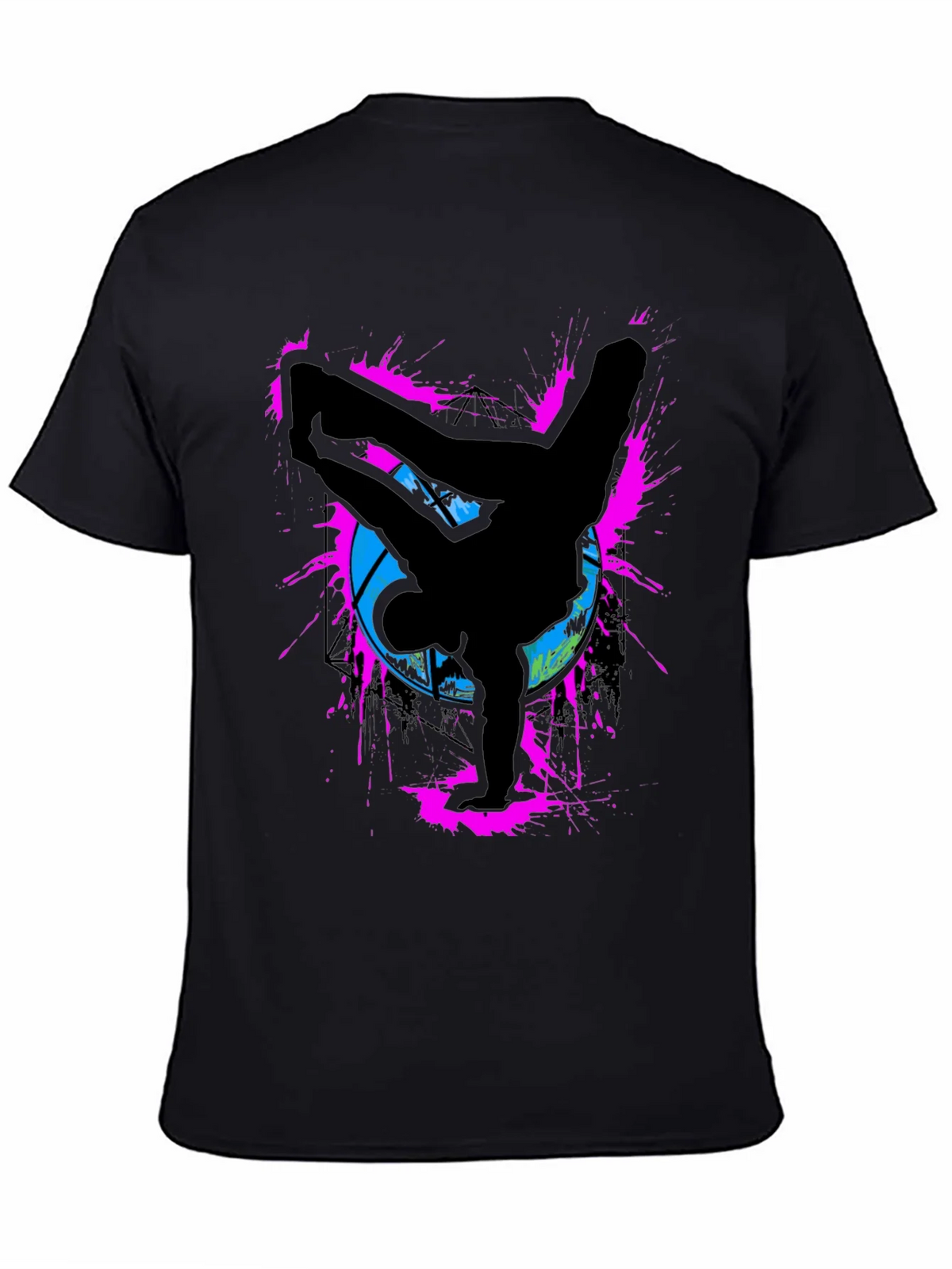 Breakdancer Graphic Tee - Retro Style Black T-Shirt product image 4