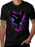 Breakdancer Graphic Tee - Retro Style Black T-Shirt product image 1