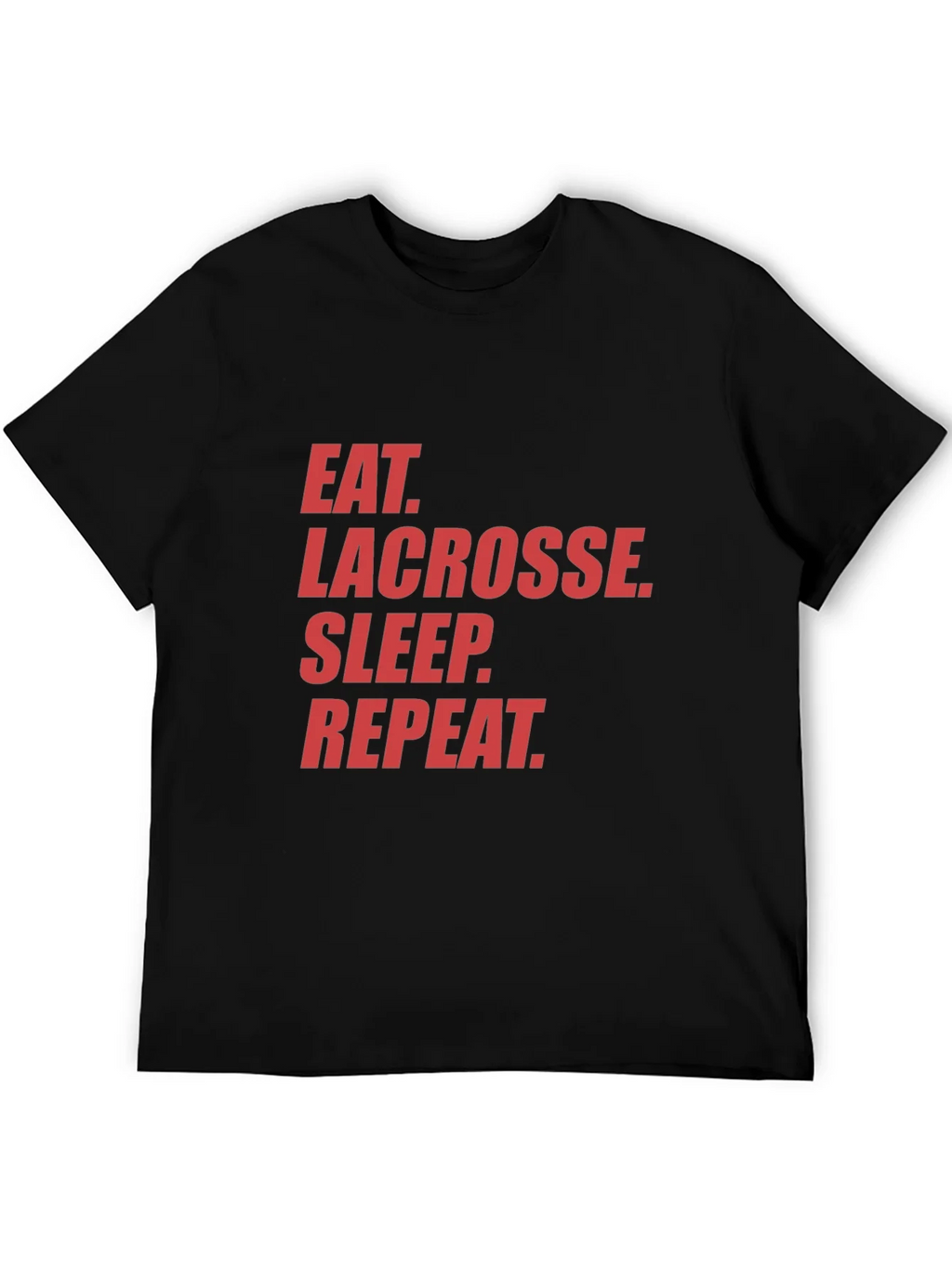 Eat Lacrosse Sleep Repeat Black Graphic Tee product image 5