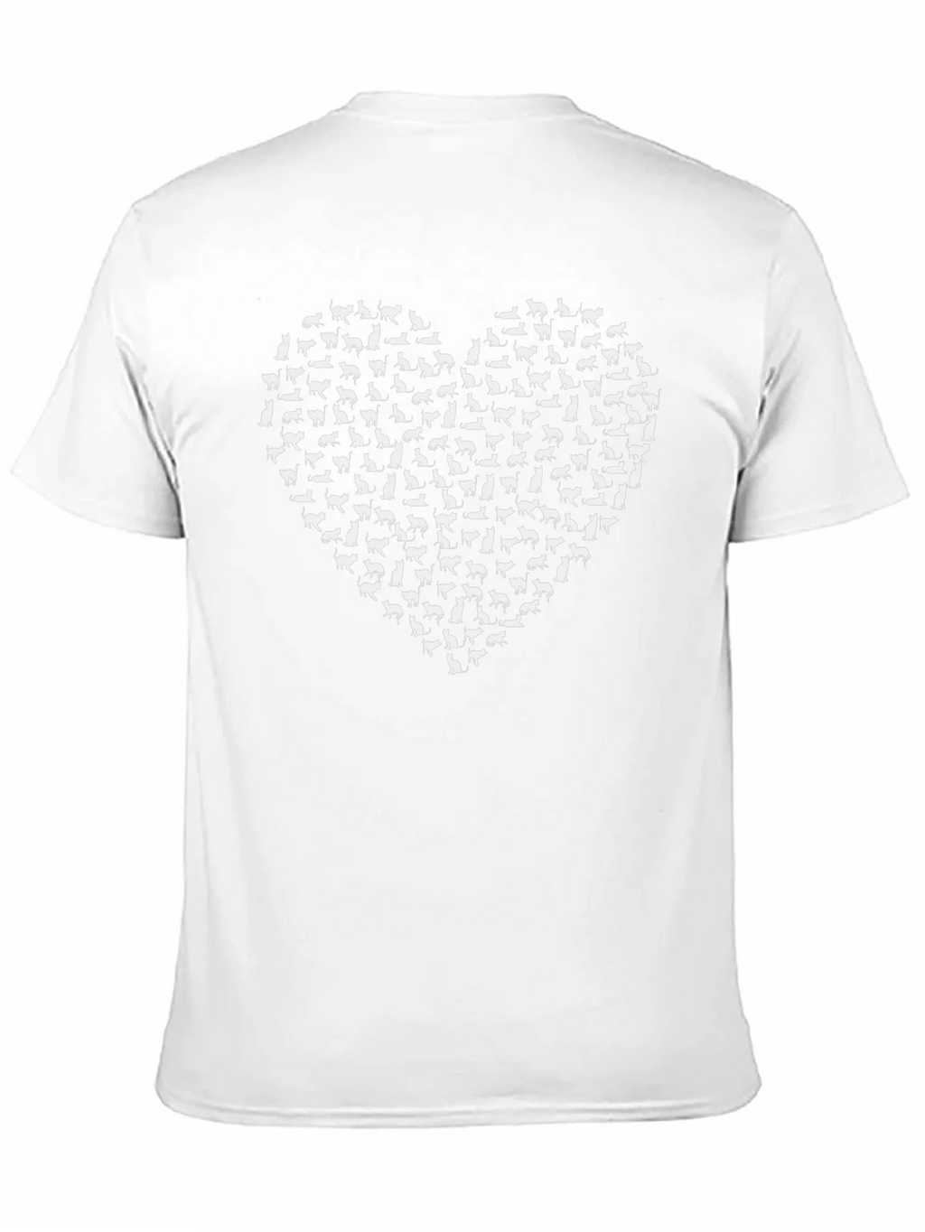Cat Lovers Heart T-Shirt - Black Cotton Tee product image 10