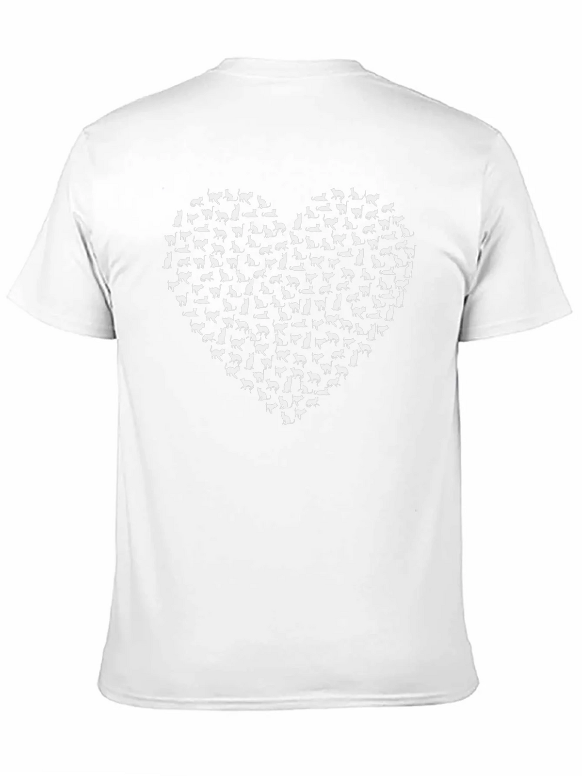 Cat Lovers Heart T-Shirt - Black Cotton Tee product image 10