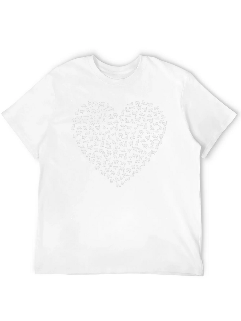 Cat Lovers Heart T-Shirt - Black Cotton Tee product image 11