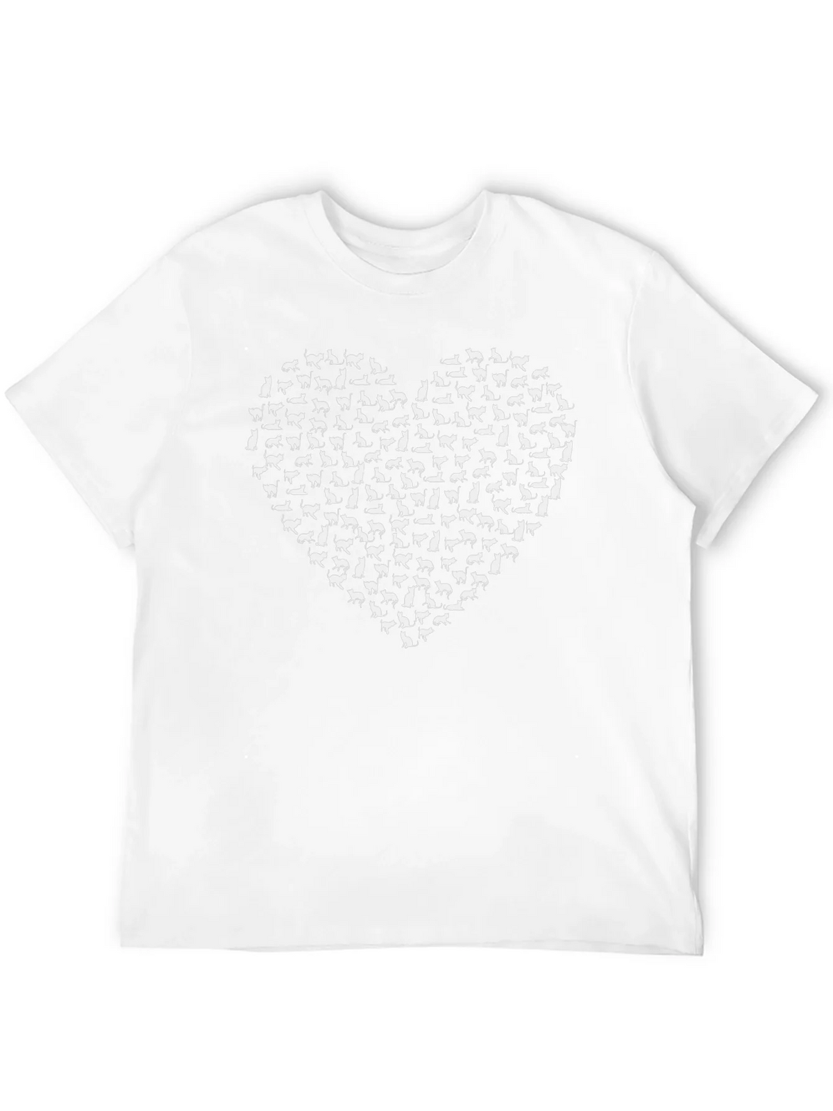 Cat Lovers Heart T-Shirt - Black Cotton Tee product image 11