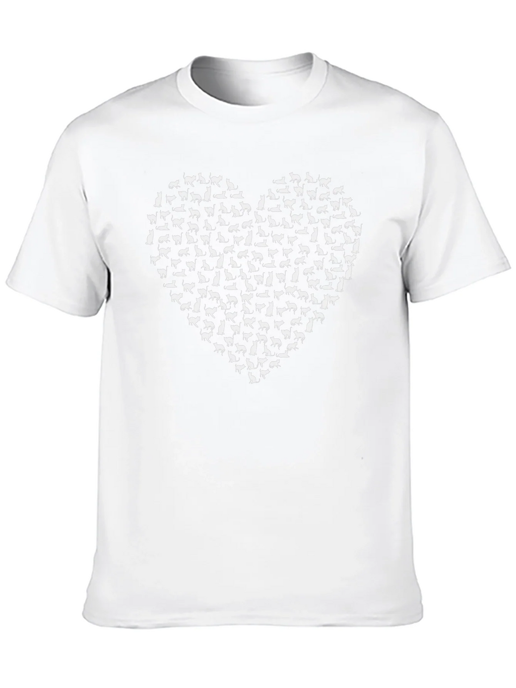 Cat Lovers Heart T-Shirt - Black Cotton Tee product image 9