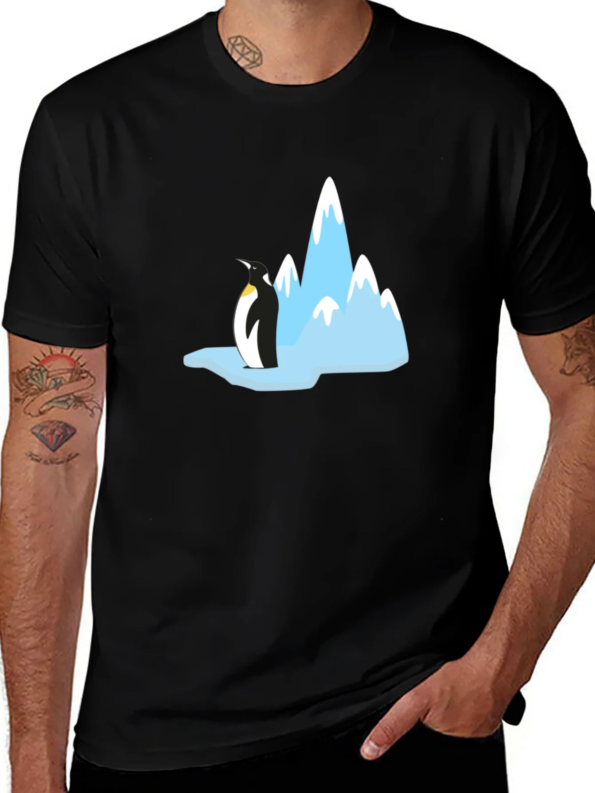 Penguin & Mountain Graphic Tee - Black product image 1