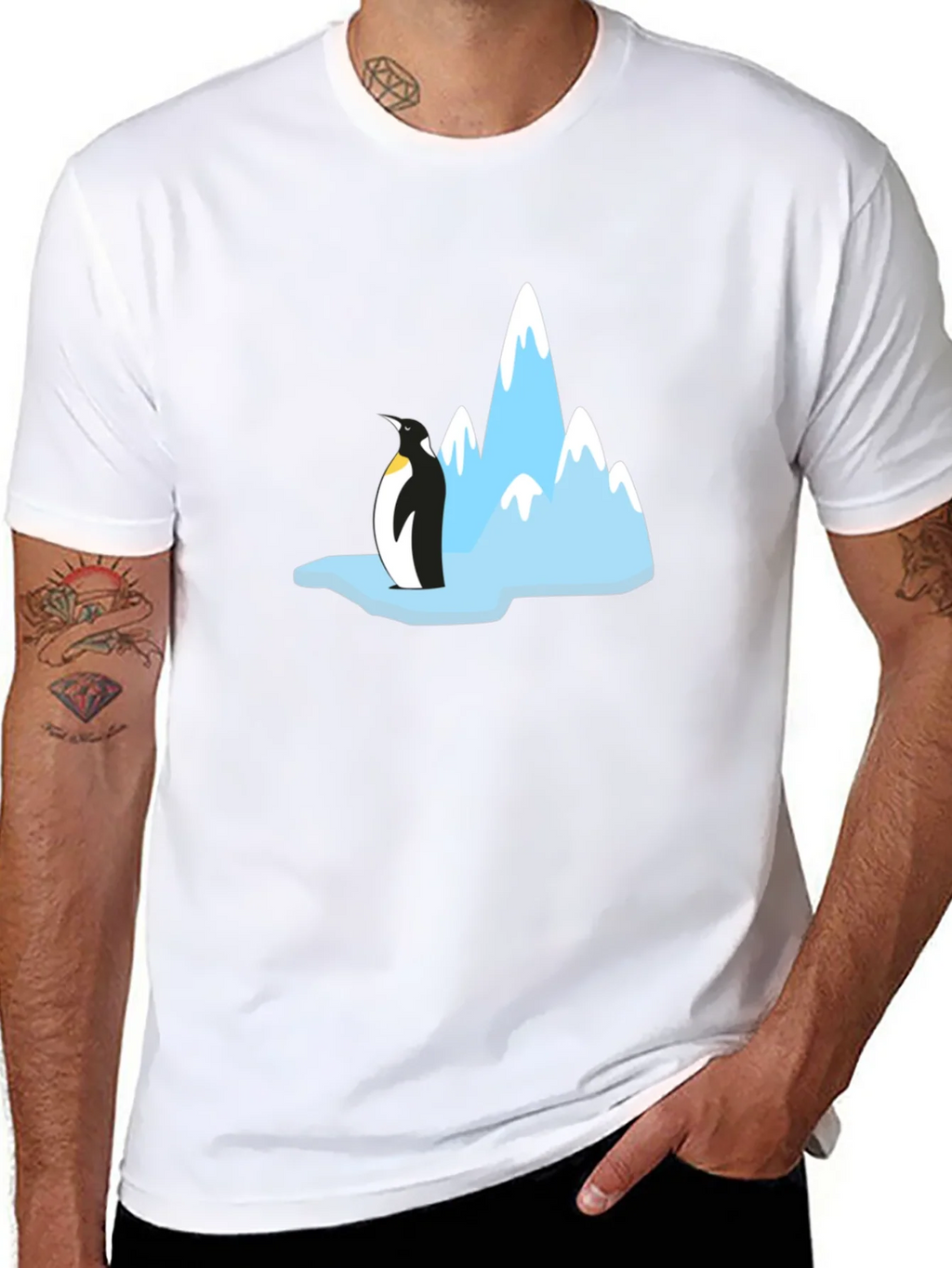 Penguin & Mountain Graphic Tee - Black product image 7