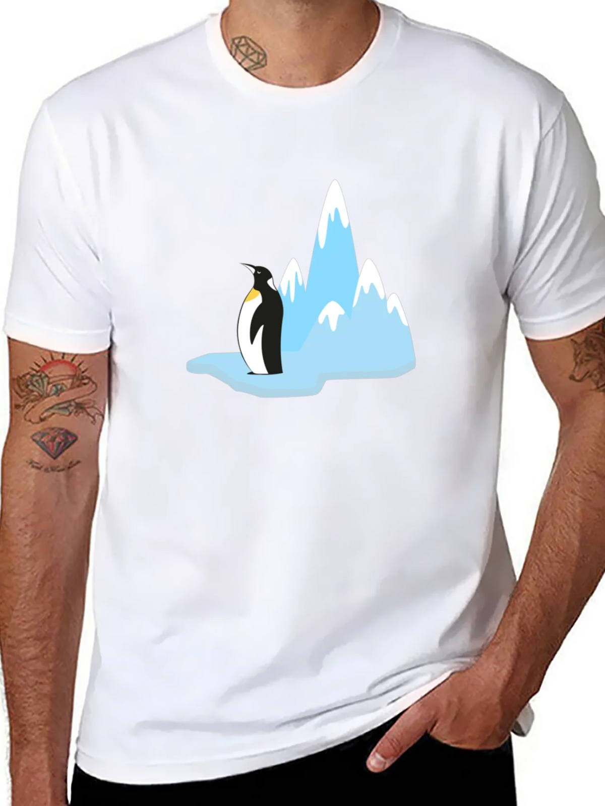 Penguin & Mountain Graphic Tee - Black product image 7