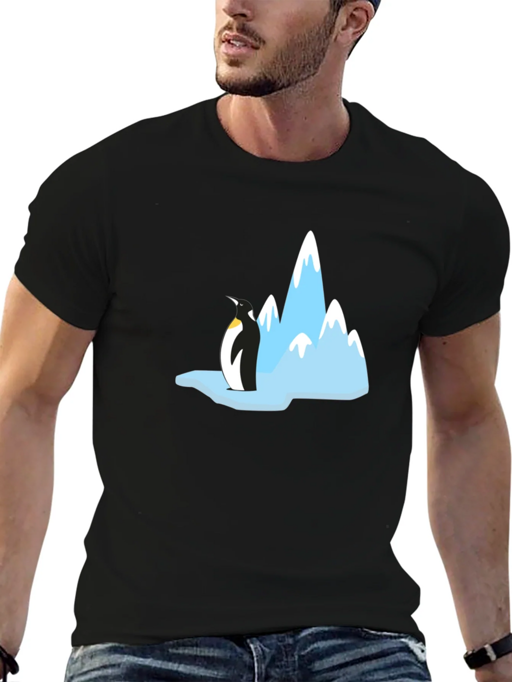 Penguin & Mountain Graphic Tee - Black product image 6