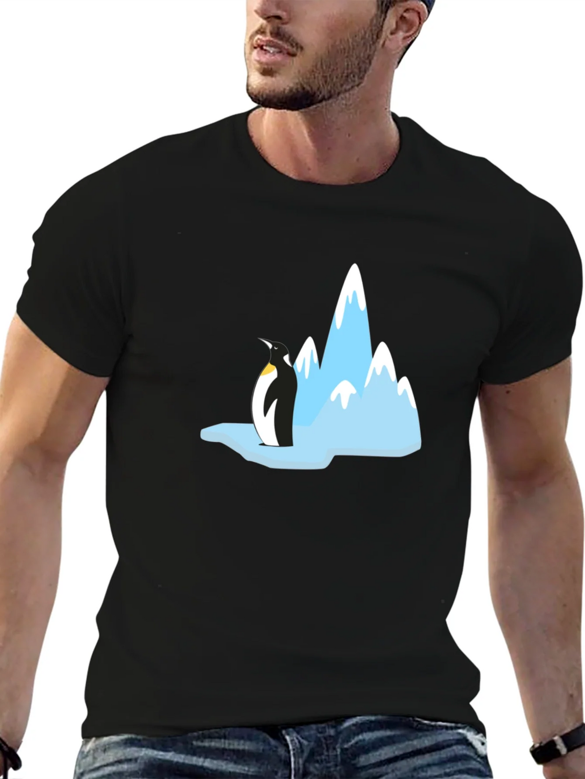 Penguin & Mountain Graphic Tee - Black product image 6