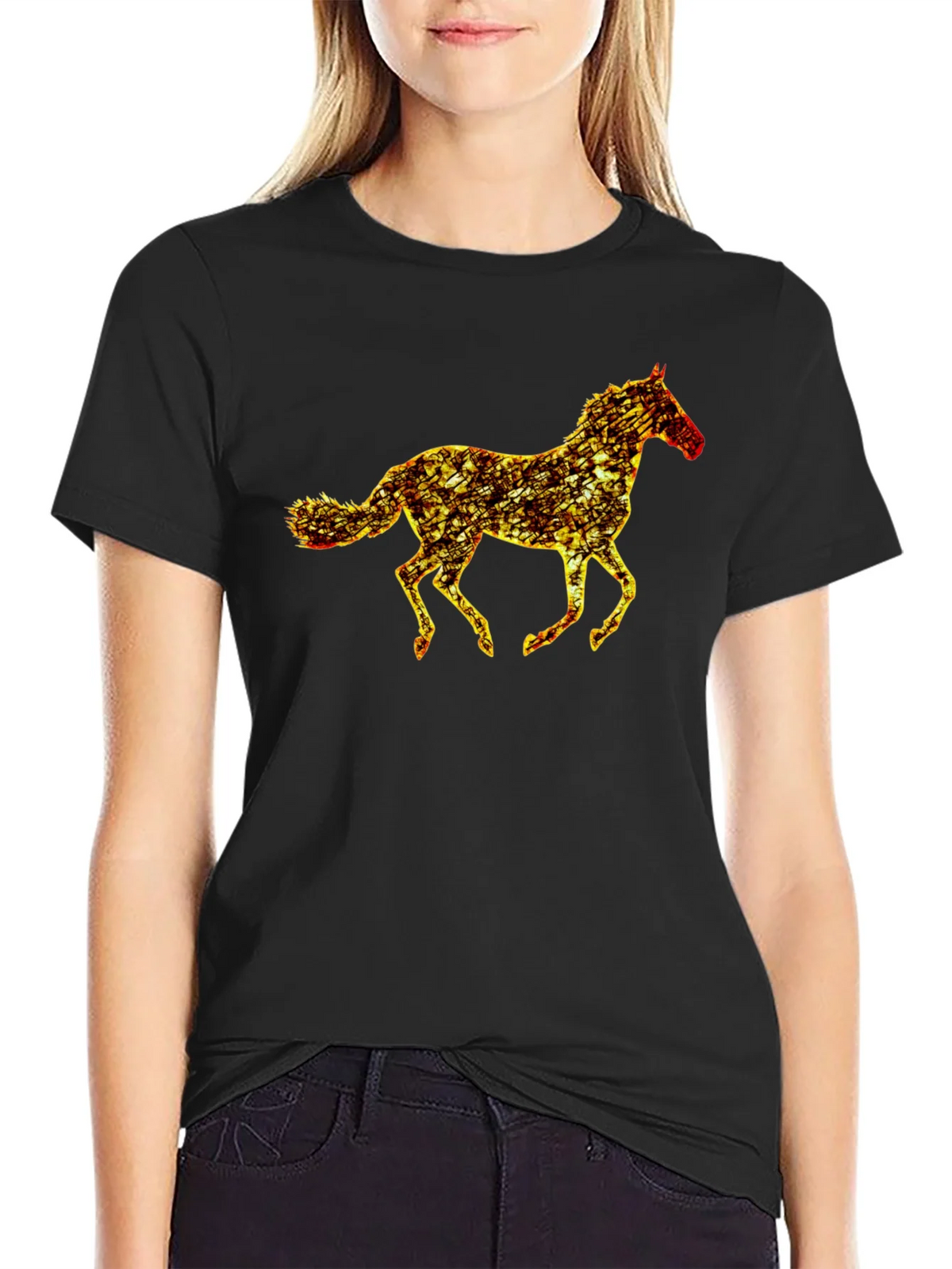 Black Horse Graphic Tee - Mens Casual T-Shirt product image 2