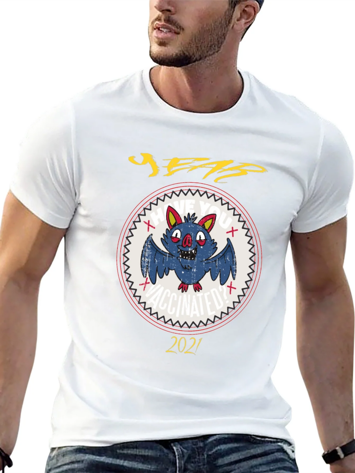 Vaccinated Bat 2021 Graphic Tee product image 12