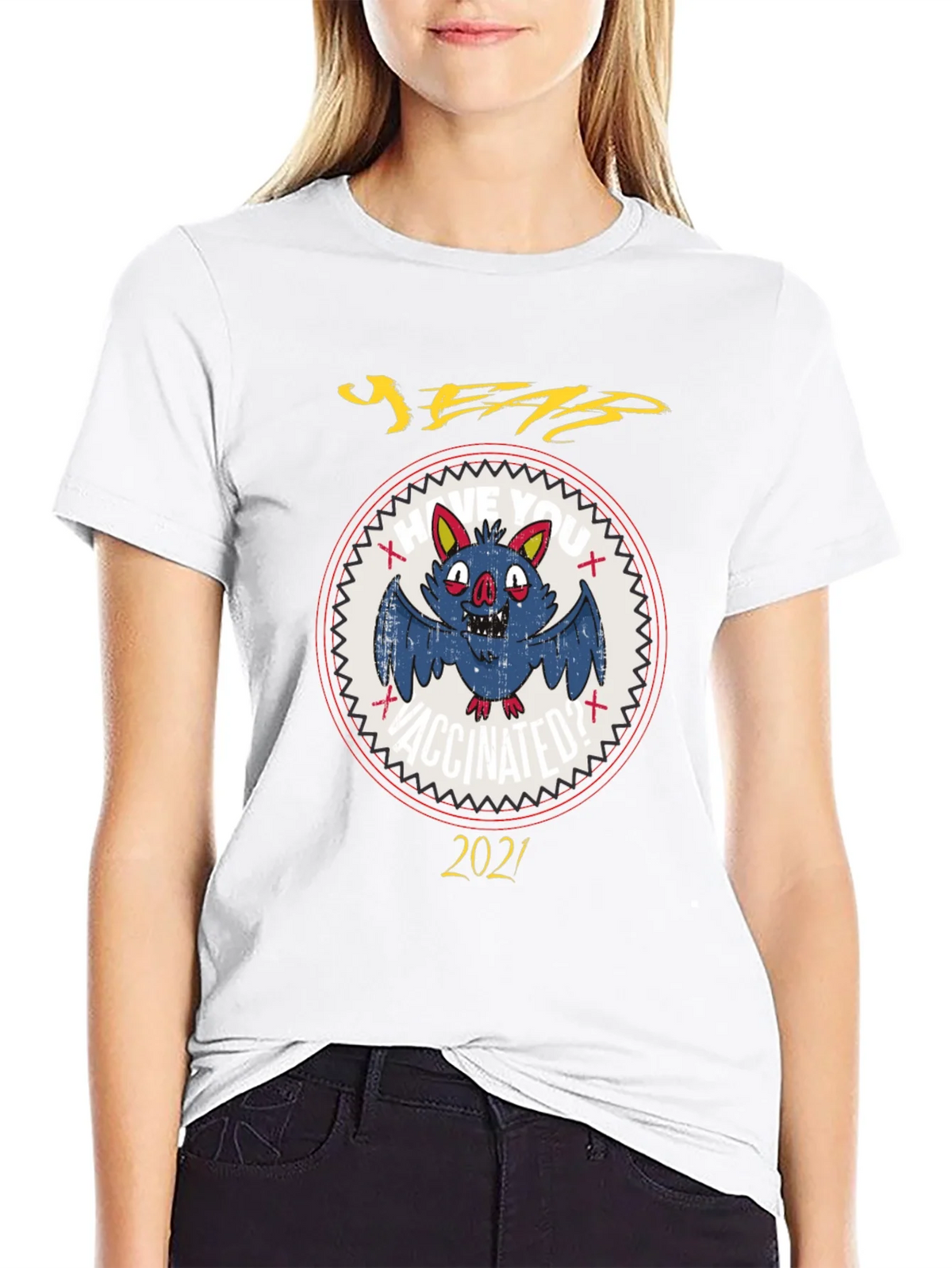 Vaccinated Bat 2021 Graphic Tee product image 8