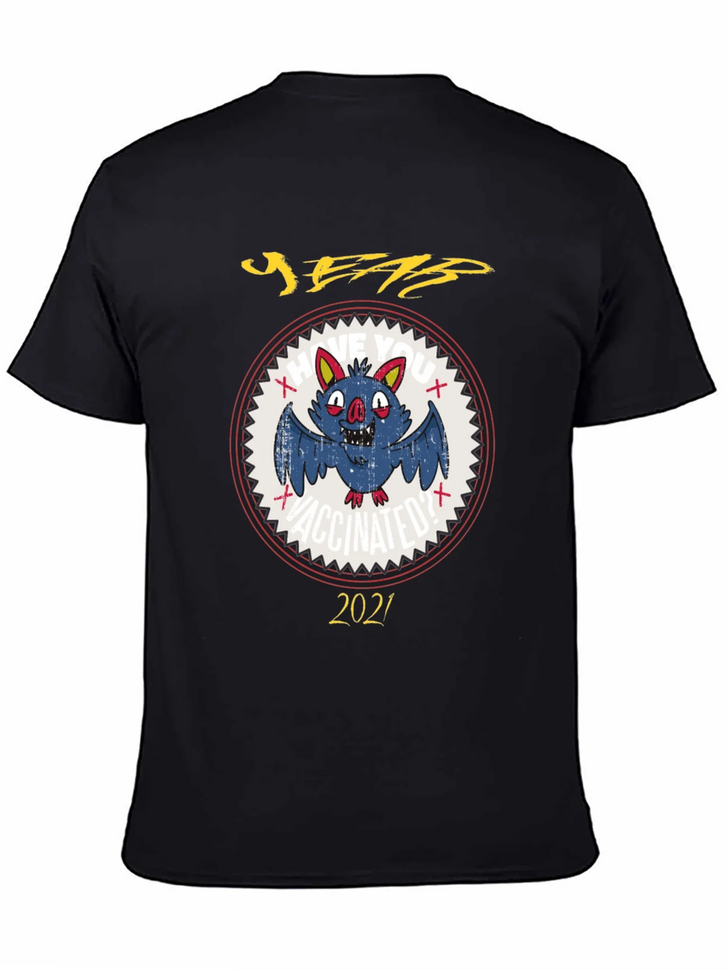 Vaccinated Bat 2021 Graphic Tee product image 4