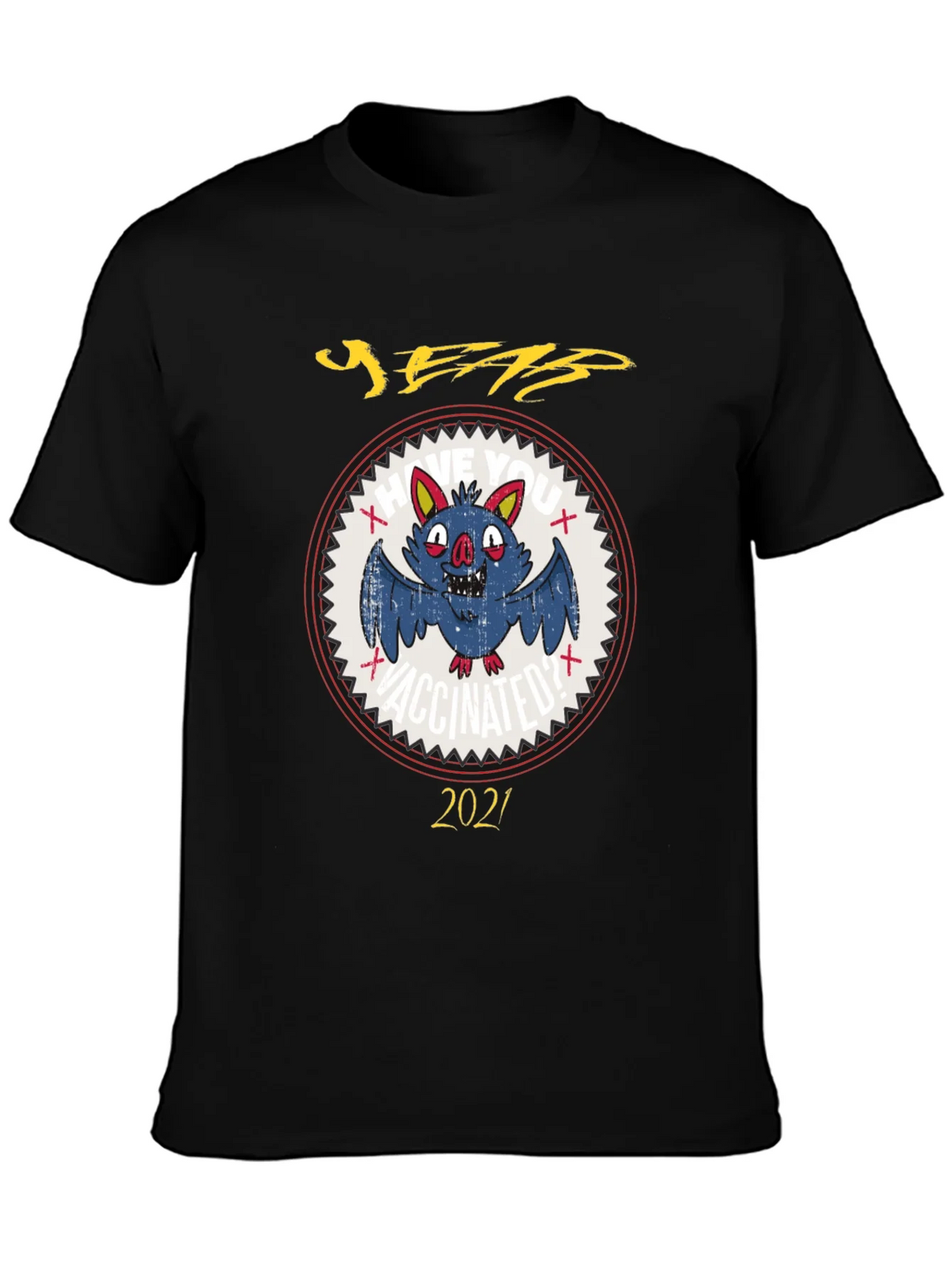 Vaccinated Bat 2021 Graphic Tee product image 3