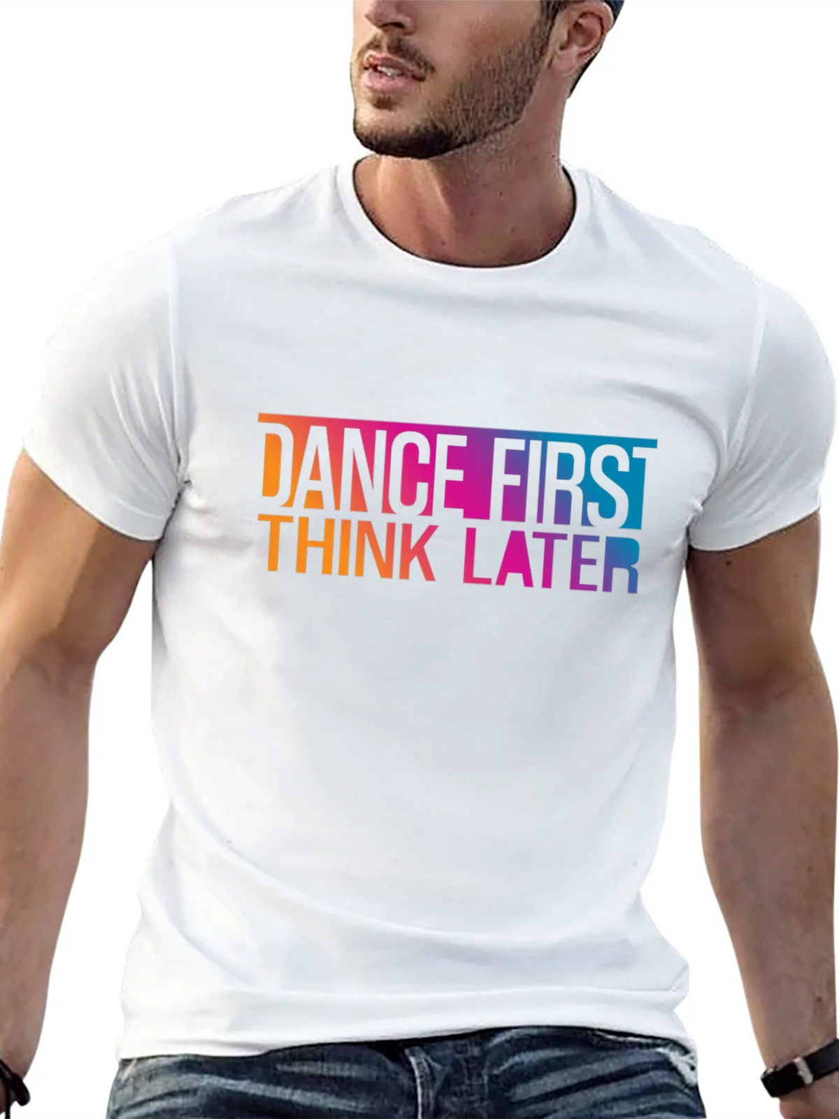 Dance First Think Later Graphic Tee - Black Cotton T-Shirt product image 10