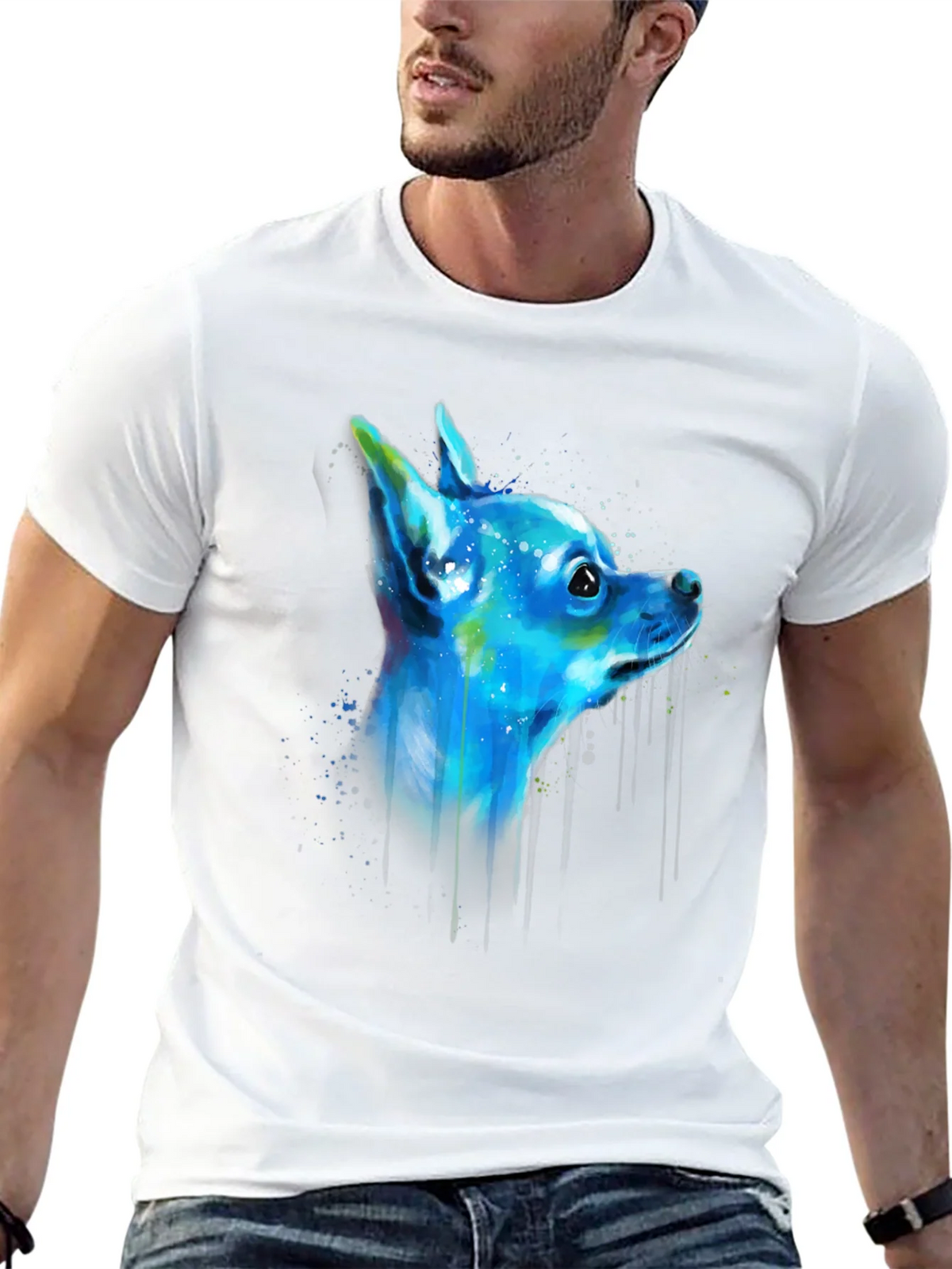 Chihuahua Dog Art Graphic Black T-Shirt product image 11