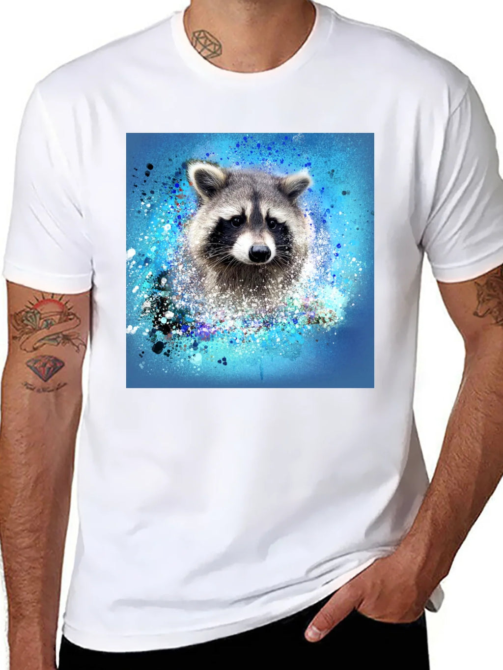Raccoon Splash T-Shirt - Unique Graphic Tee product image 7