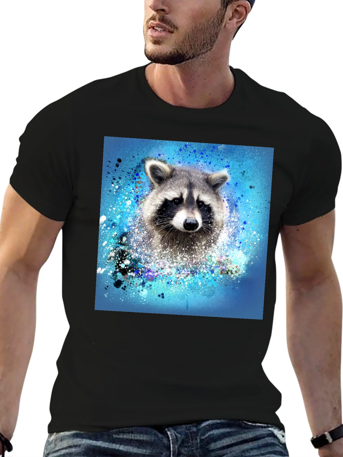 Raccoon Splash T-Shirt - Unique Graphic Tee product image 6