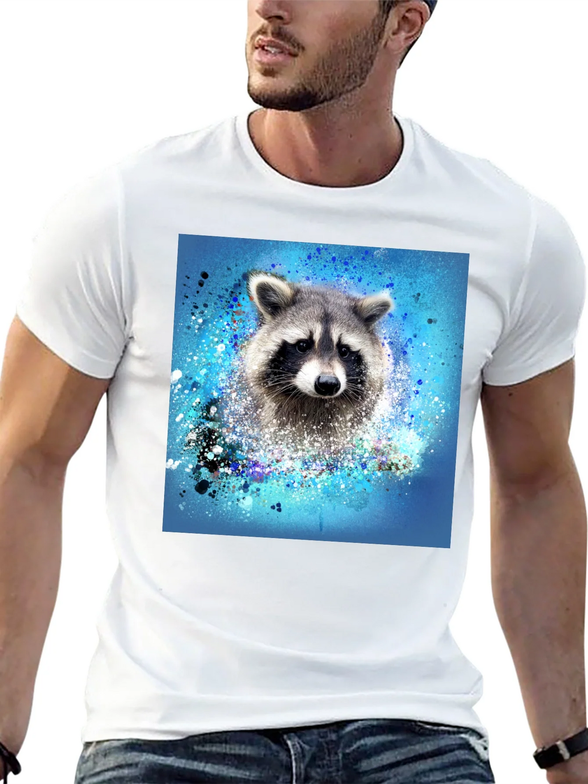 Raccoon Splash T-Shirt - Unique Graphic Tee product image 12
