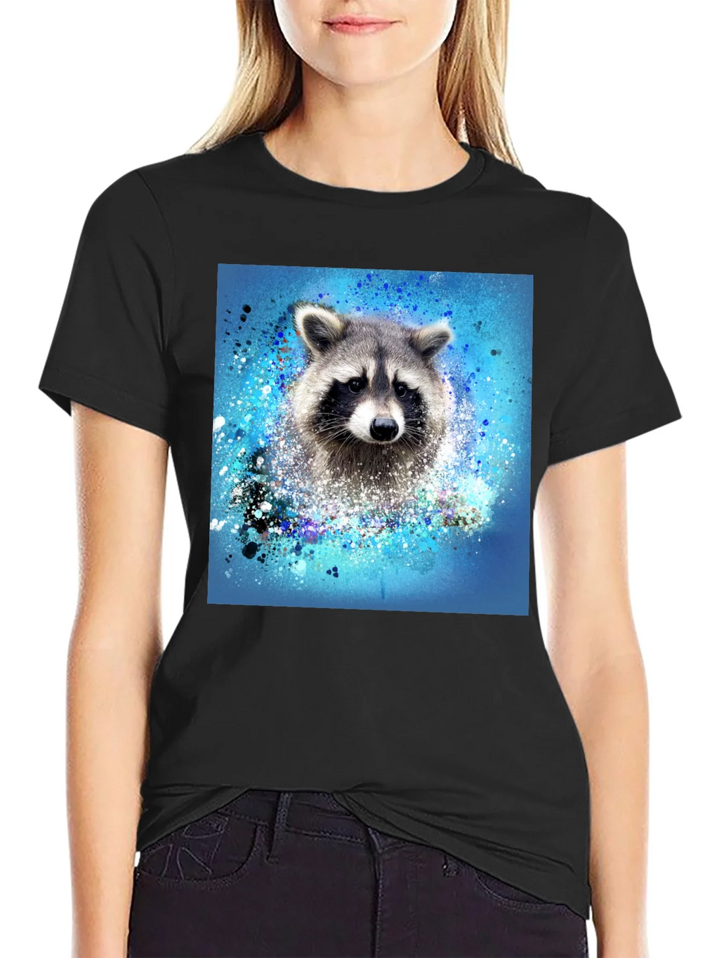 Raccoon Splash T-Shirt - Unique Graphic Tee product image 2