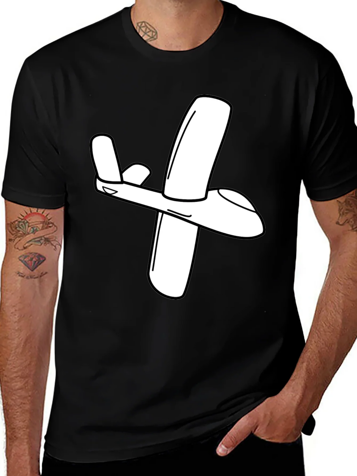 Airplane Graphic Tee - Classic Black T-Shirt product image 1