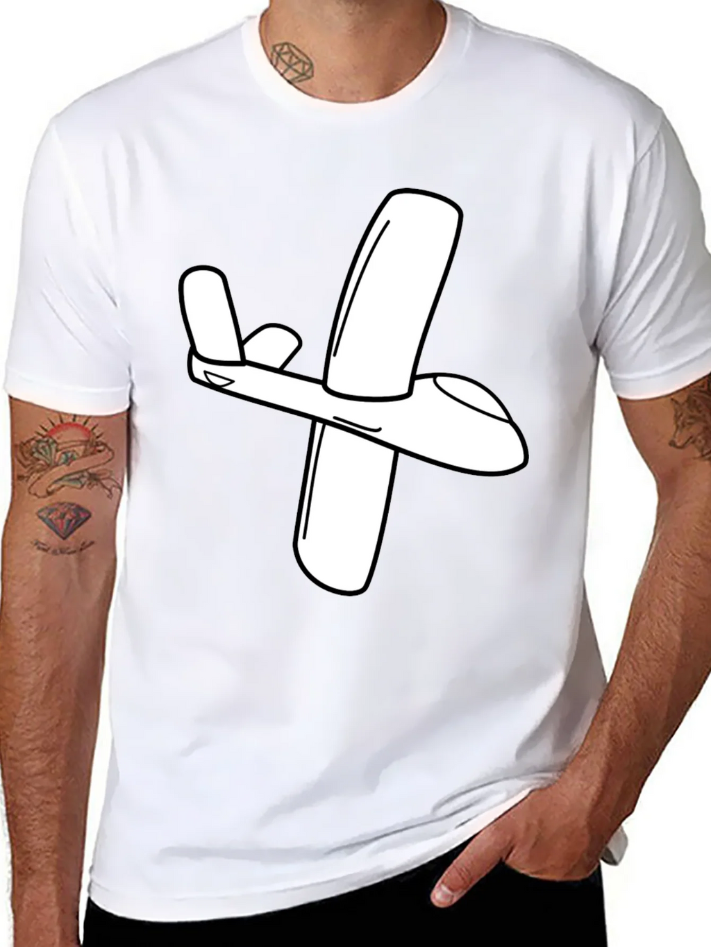 Airplane Graphic Tee - Classic Black T-Shirt product image 6